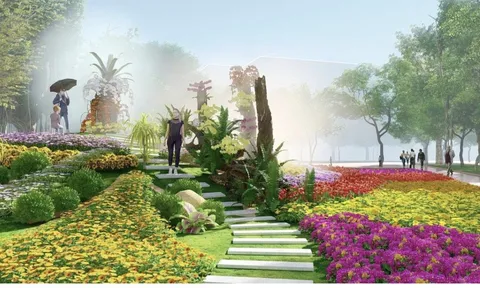 Đàn ngựa tung vó trên biển cả tại Hội hoa xuân Vũng Tàu