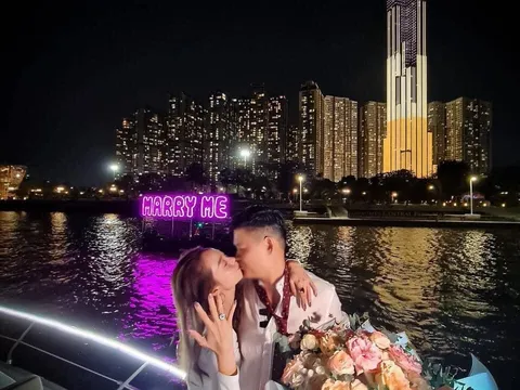 Sau 5 năm yêu bí mật, Minh Hằng khoe nhẫn kim cương khủng và nhận lời cầu hôn của bạn trai đại gia trên du thuyền
